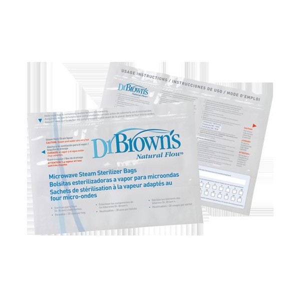 Dr. Browns Bolsa Esterilización a Vapor Microondas 5uds