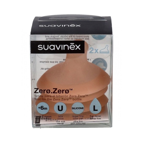 Suavinex Tetina SIlicona Anticólico Flujo L +6M 1ud