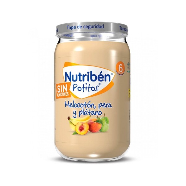 Nutribén Potito Melocotón, Pera y Plátano SIn Almidones 235gr