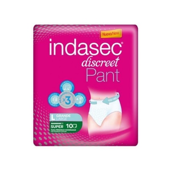 Indasec Discreet Pant Super Talla Grande 10 uds