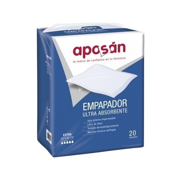 Aposán Empapador Ultra Absorbente 90cm x 60cm 20uds