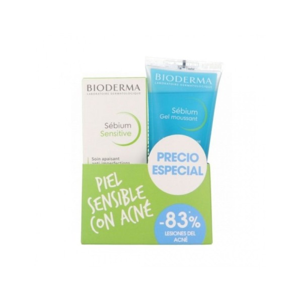 Bioderma Pack Sebium Sensitive 50ml + Sebium Gel Mousseant 200ml