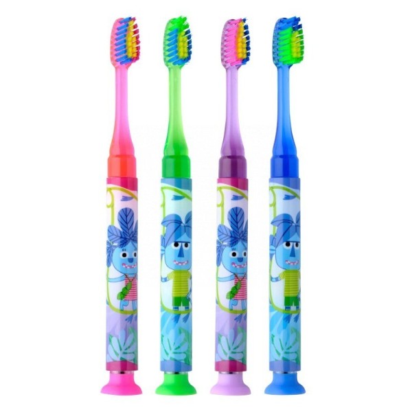 Gum Cepillo Dental Infantil Suave Monstruos Con Luz 1 Unidad