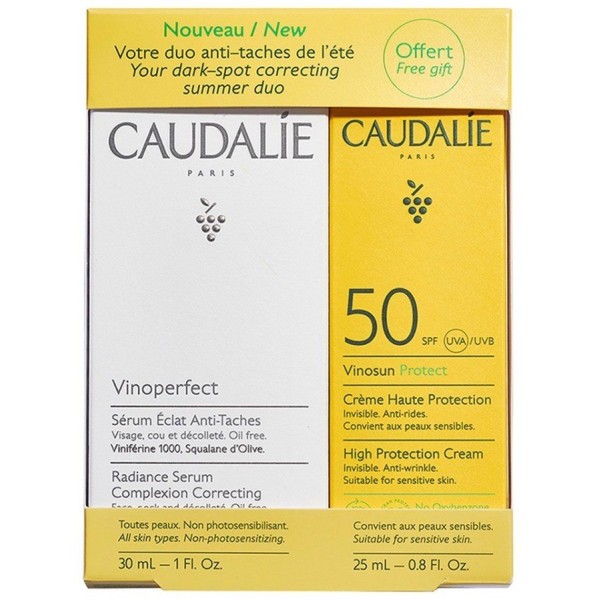 Caudalie Pack Vinoperfect Sérum Antimanchas 30ml + Vinosun Crema Solar Antiarrugas SPF50 25ml