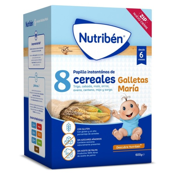 Nutribén 8 Cereales Galleta María 600 gr