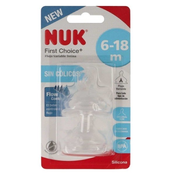 Nuk Tetina FC+ Silicona 6-18m Flujo Variable