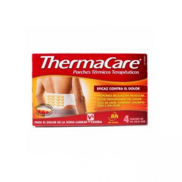 Thermacare Zona Lumbar y Cadera Parches para El Dolor 4uds