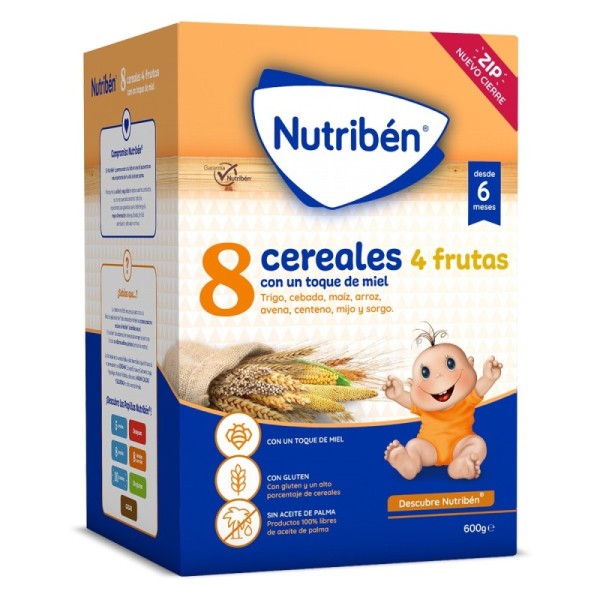 Nutribén 8 Cereales Con Un Toque De Miel 4 Frutas 600g