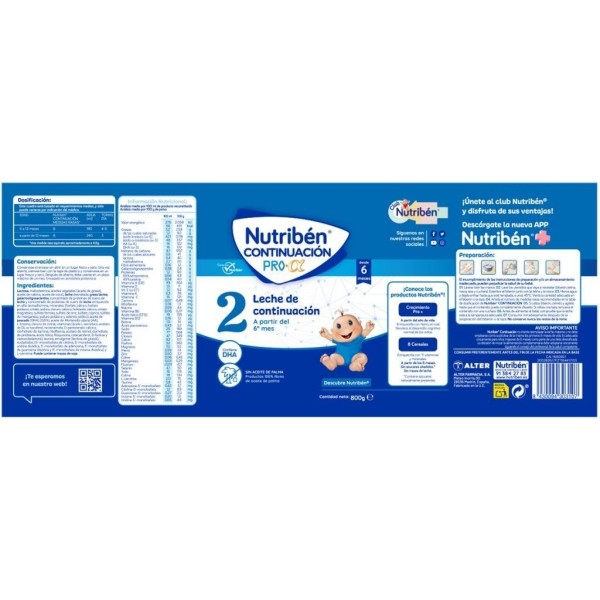 Nutribén Leche Continuación Pro-a 2 800 gr