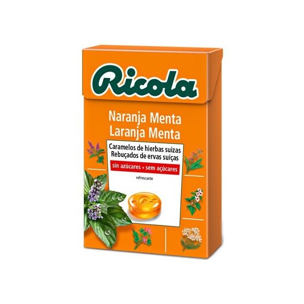 Ricola Caramelos Naranja Menta Sin Azúcar 50 gr