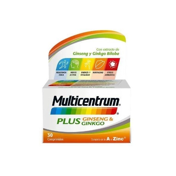 Multicentrum Plus Ginseng & Ginkgo 30 Comprimidos