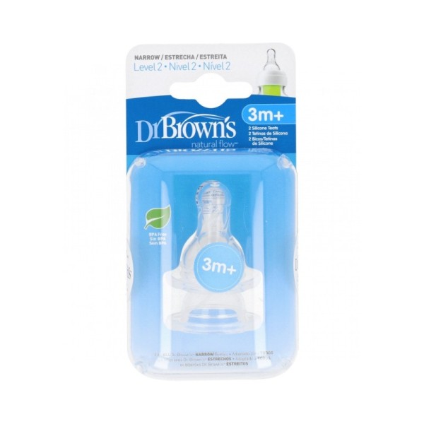 Dr. Browns Tetina Natural Flow Nivel 2 3m+ 2uds