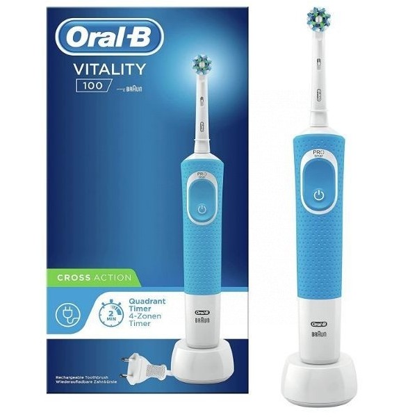 Oral-B Cepillo Dental Eléctrico Recargable Vitality 100 Cross Action Azul