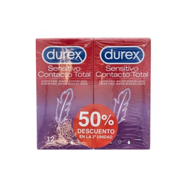 Durex Preservativos Sensitivo Contacto Total 2 x 12uds