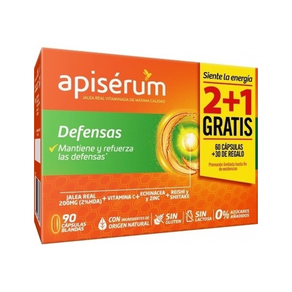 Apisérum Defensas Pack 3 x 30 Cápsulas