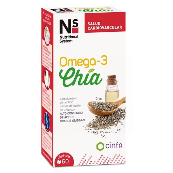 NS Omega 3 Chía 120 Cápsulas