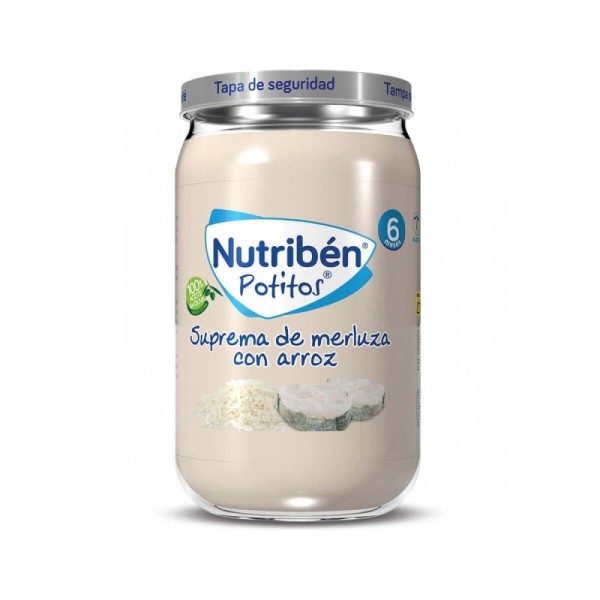 Nutribén Potitos Suprema de Merluza con Arroz 235gr