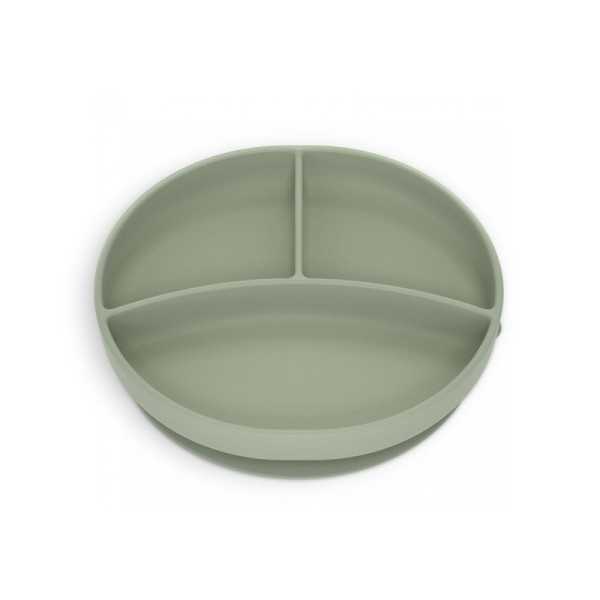 Suavinex Plato Con Divisiones Silicona Selection + 4 Meses 1 Unidad Colour Essence Verde