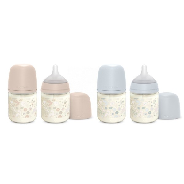 Suavinex Biberon Vidrio Tetina Fisiologica Silicona Sx Pro Selection + 0 Meses 1 Unidad 120 Ml F