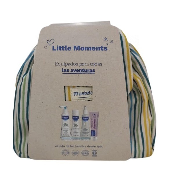 Mustela Mochila Little Moments Rayas Set 5 Piezas