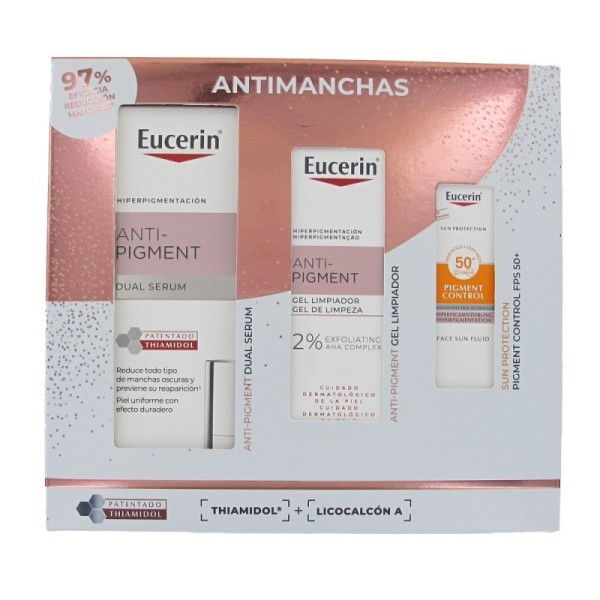 Eucerin Cofre Anti Pigment Dual Serum + Gel Limpiador + Solar