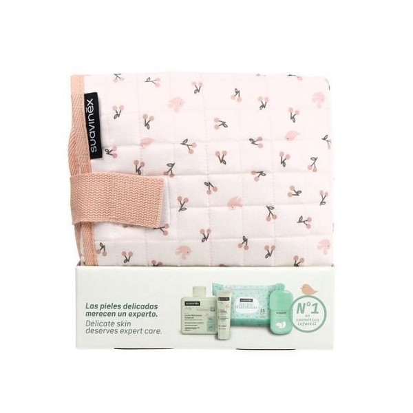 Suavinex Canastilla Baby Care Changing Pad 26 Birdies Set Color Rosa