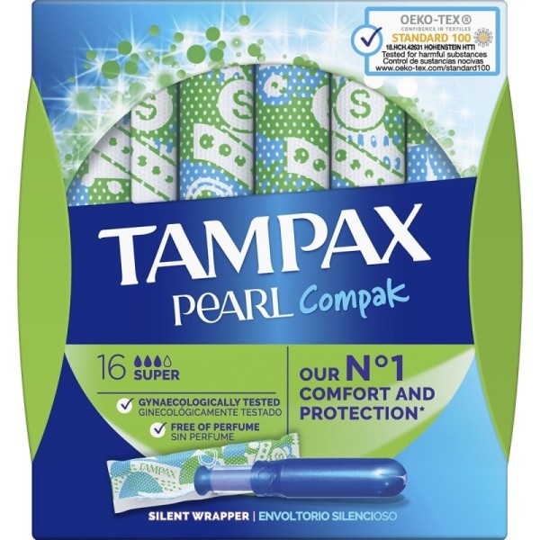 Tampax Pearl Compak Tampones con Aplicador 16uds