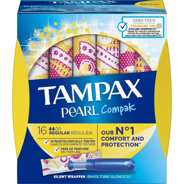 Tampax Pearl Compak Regular Tampones con Aplicador 16uds