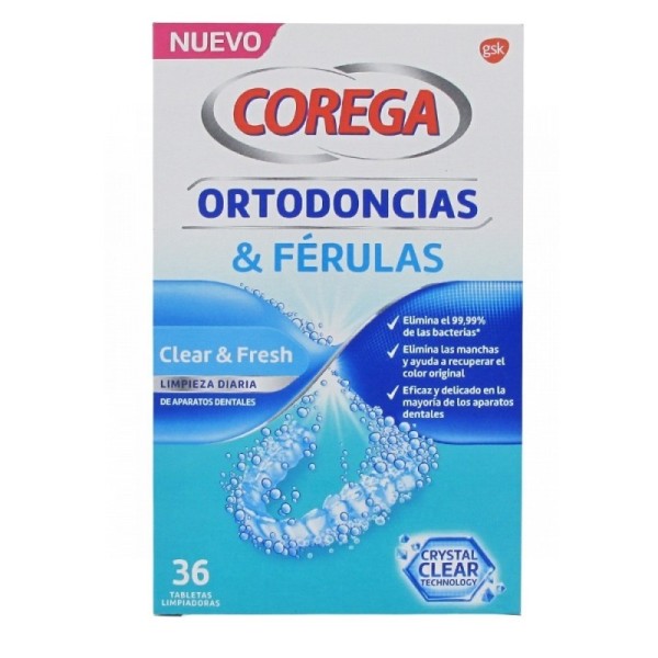 Corega Ortodoncias y Férulas 36 Tabletas