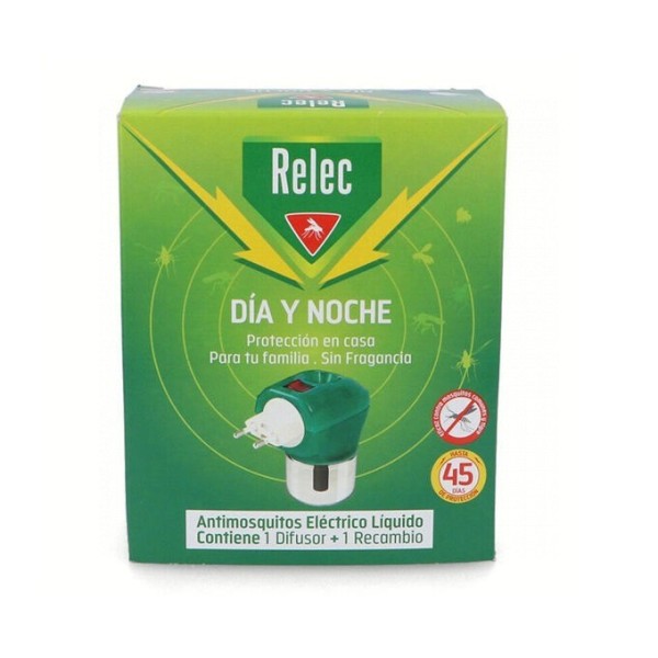 Relec Día y Noche Antimosquitos Eléctrico Líquido Difusor + Recambio