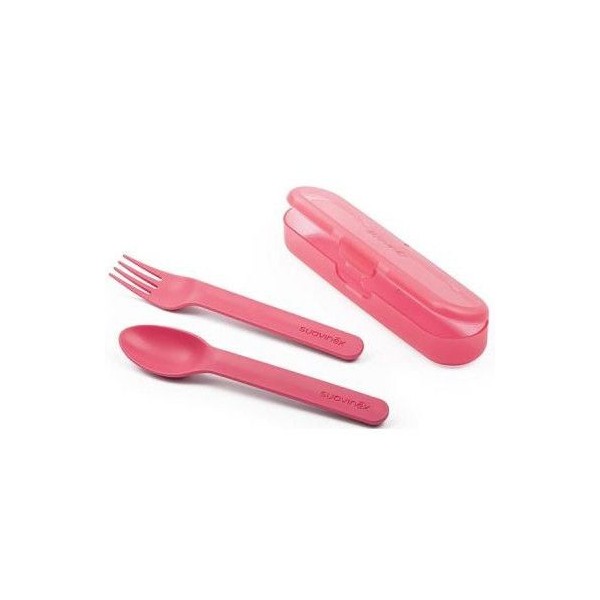 Suavinex Set Cubiertos Infantiles Color Rosa