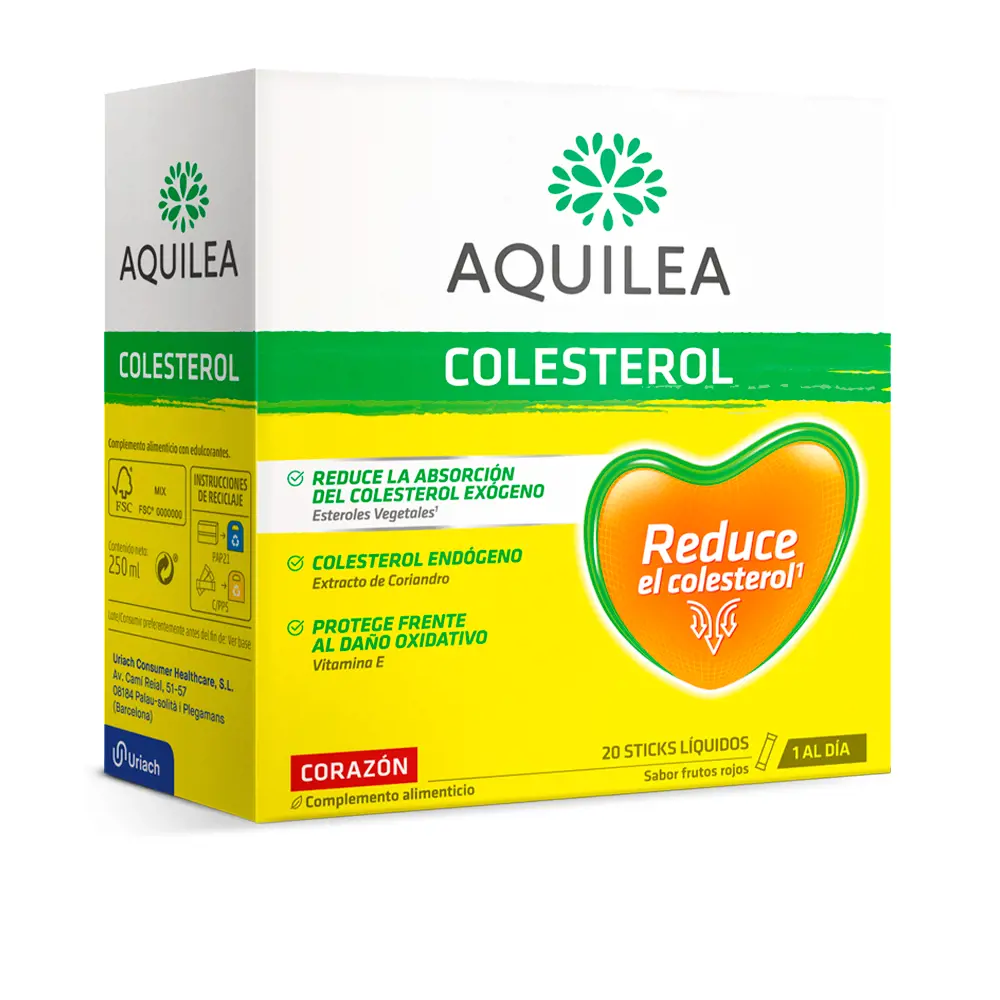 Aquilea Colesterol 20 sticks líquidos sabor frutos rojos